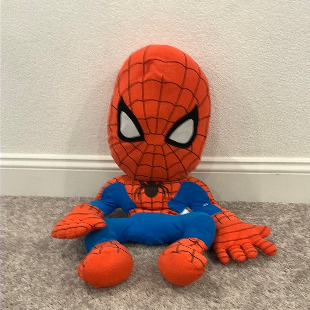 Spider Hero Plush Toy - Orange and Blue